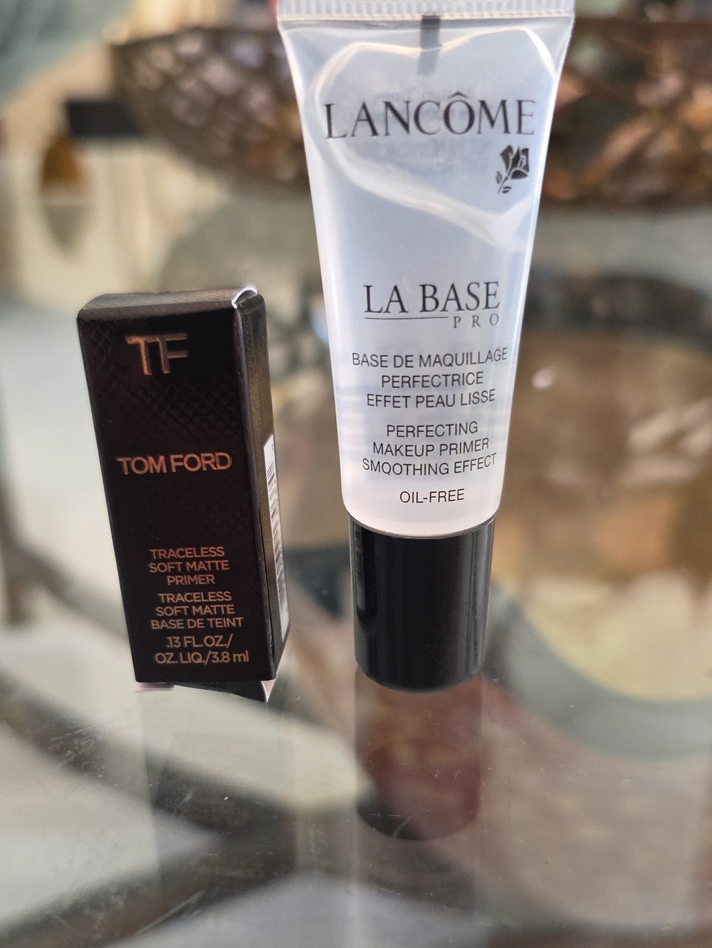 Tom Ford Traceless Soft Matte Primer & Lancome La Base Pro Deluxe Sample